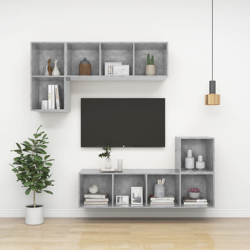 Armoire murale Gris béton 37x37x37 cm Bois d’ingénierie