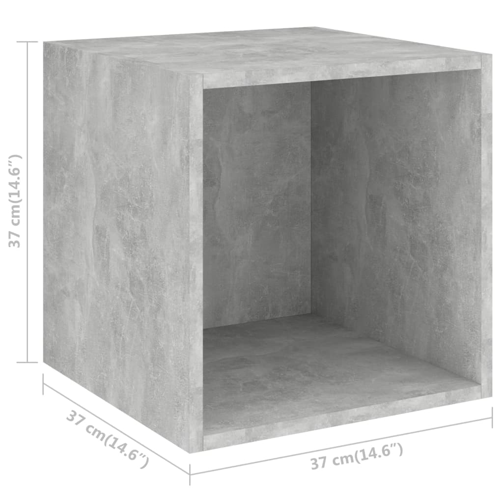 Armoire murale Gris béton 37x37x37 cm Bois d’ingénierie