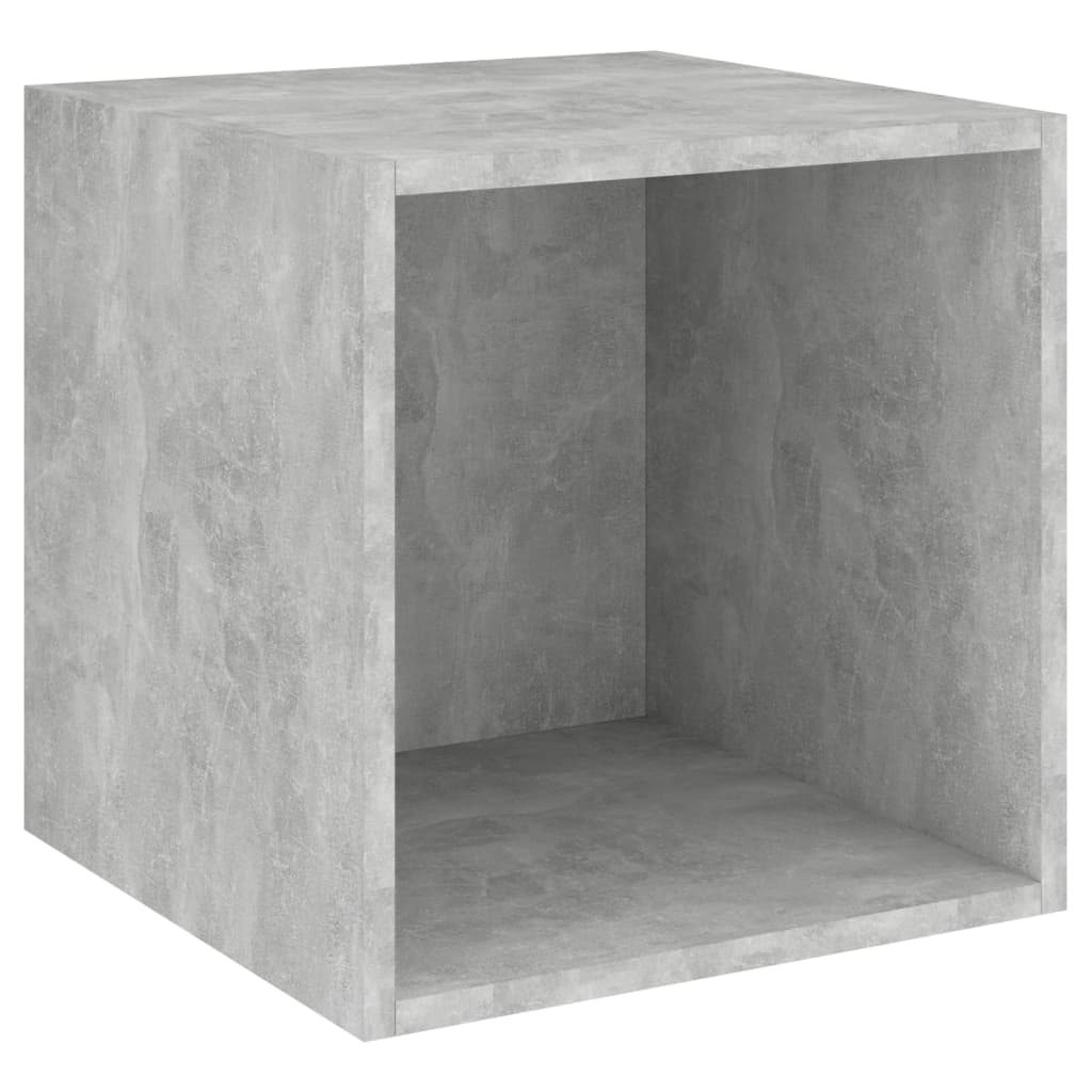 Armoires murales 2 pcs Gris béton 37x37x37 cm Bois d’ingénierie