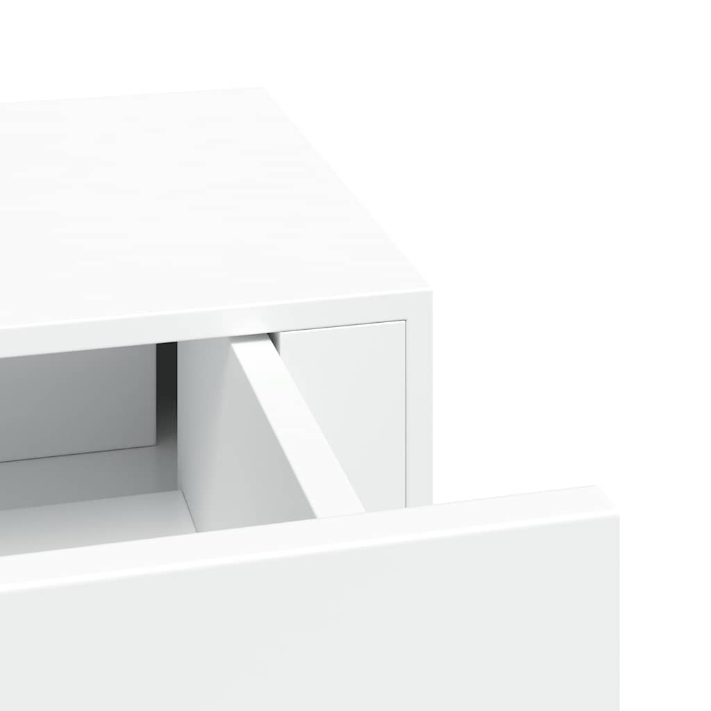 Étagère à tiroir murale Blanc 40x23,5x10 cm MDF