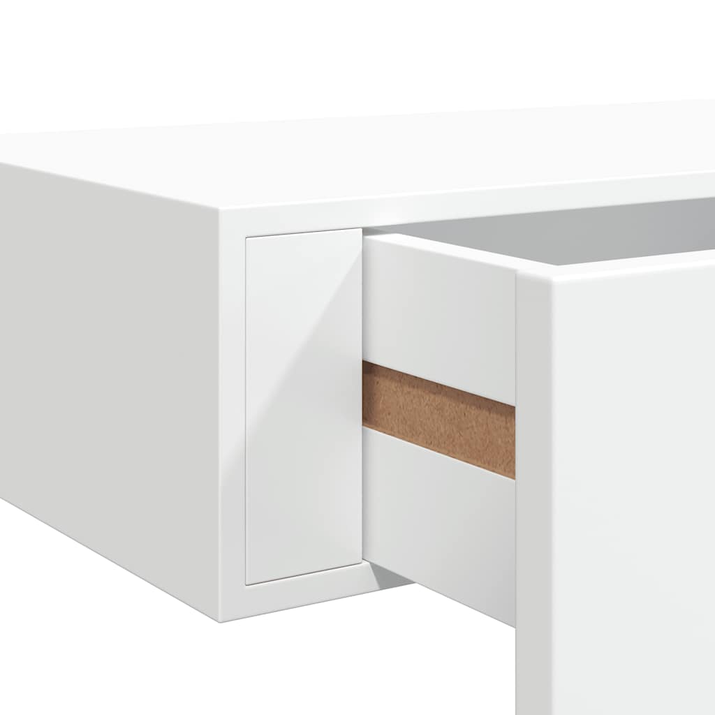 Étagère à tiroir murale Blanc 40x23,5x10 cm MDF