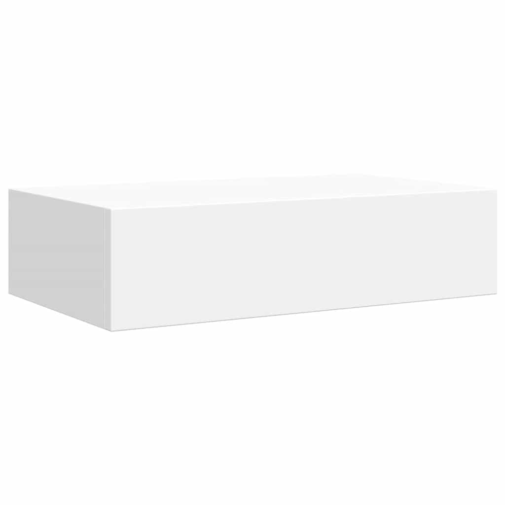 Étagères à tiroirs murales 2 pcs Blanc 40x23,5x10 cm MDF
