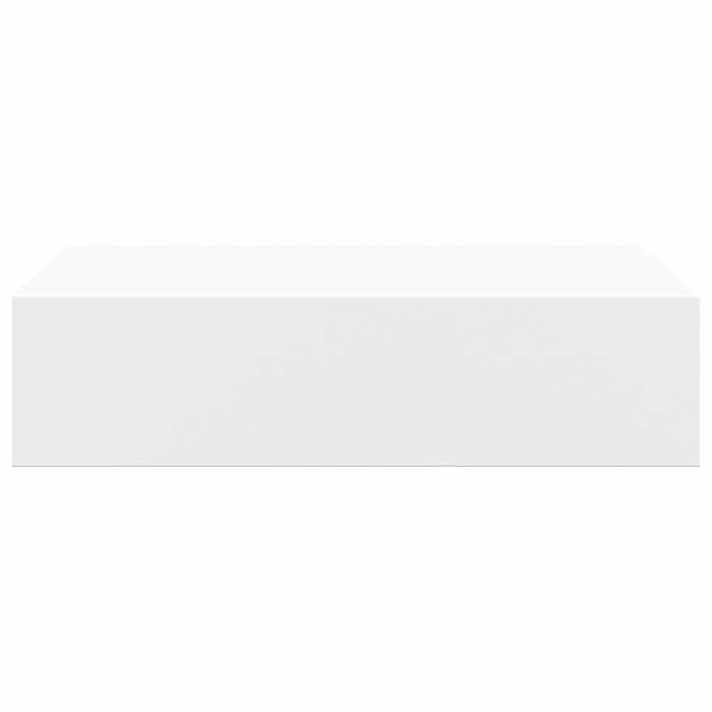 Étagères à tiroirs murales 2 pcs Blanc 40x23,5x10 cm MDF