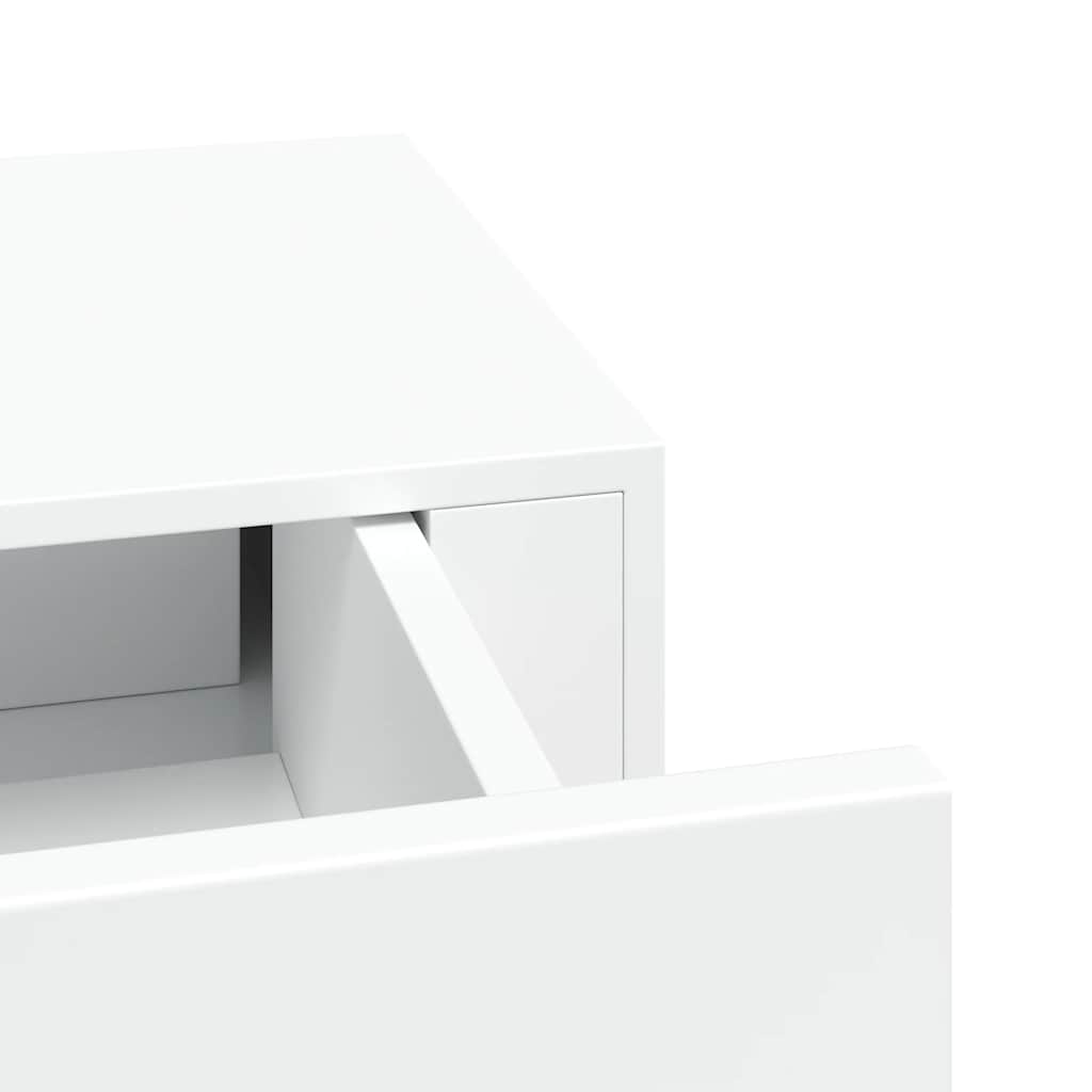 Étagères à tiroirs murales 2 pcs Blanc 40x23,5x10 cm MDF