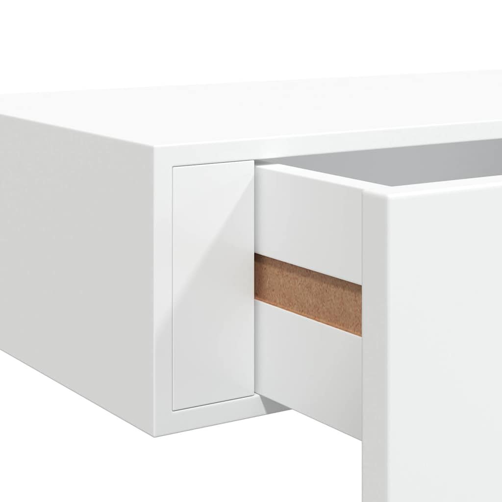 Étagères à tiroirs murales 2 pcs Blanc 40x23,5x10 cm MDF