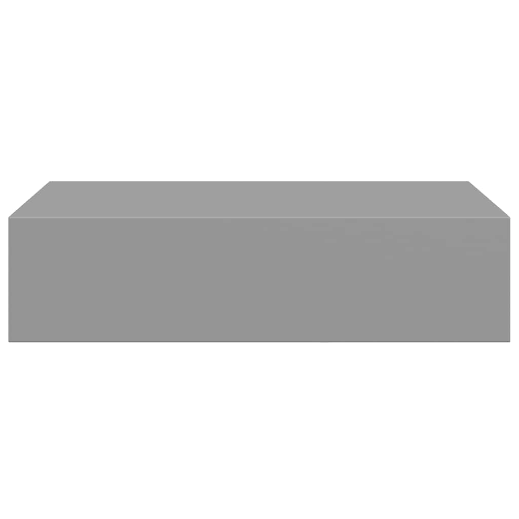 Étagères à tiroirs murales 2 pcs gris 40x23,5x10 cm MDF