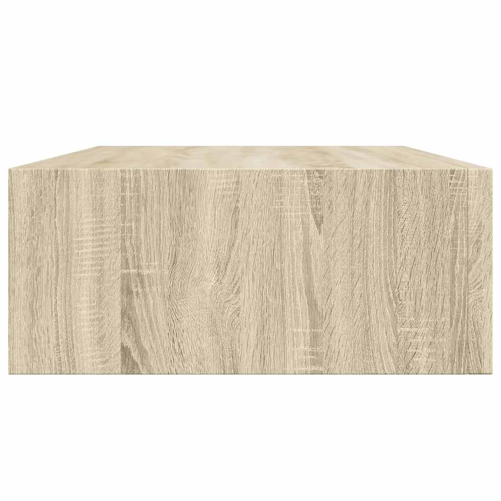 Étagère à tiroir murale chêne 40x23,5x10 cm MDF