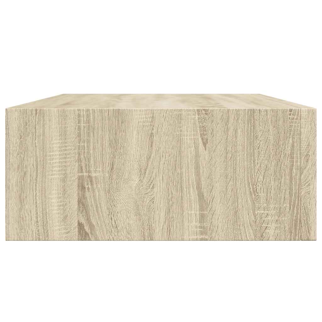 Étagères à tiroirs murales 2 pcs chêne 40x23,5x10 cm MDF