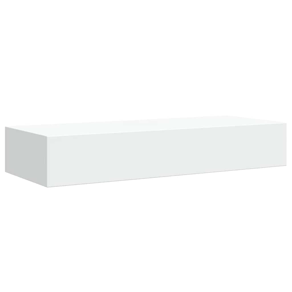 Étagère à tiroir murale Blanc 60x23,5x10 cm MDF