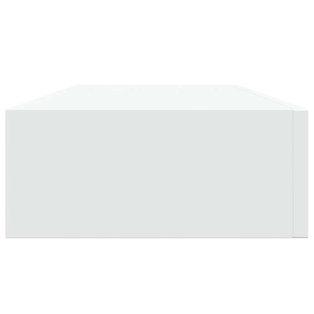 Étagère à tiroir murale Blanc 60x23,5x10 cm MDF