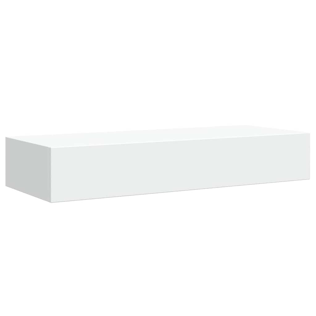 Étagères à tiroirs murales 2 pcs Blanc 60x23,5x10 cm MDF