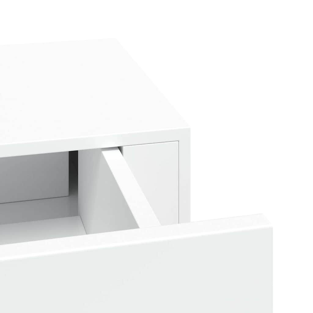 Étagères à tiroirs murales 2 pcs Blanc 60x23,5x10 cm MDF