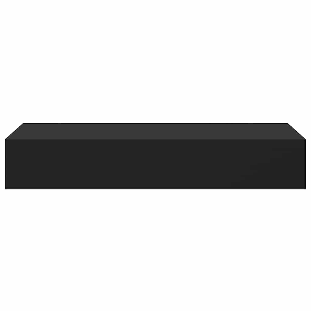 Étagères à tiroirs murales 2 pcs Noir 60x23,5x10 cm MDF