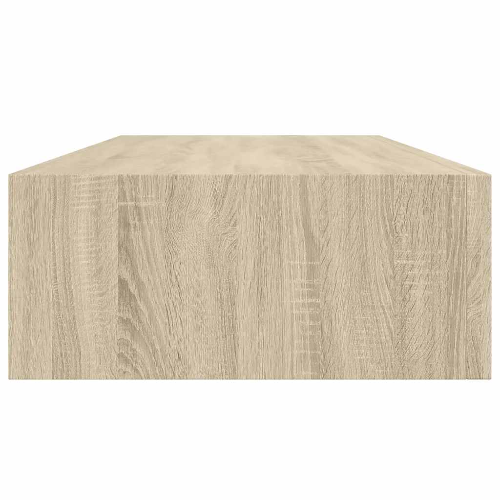 Étagères à tiroirs murales 2 pcs chêne 60x23,5x10 cm MDF
