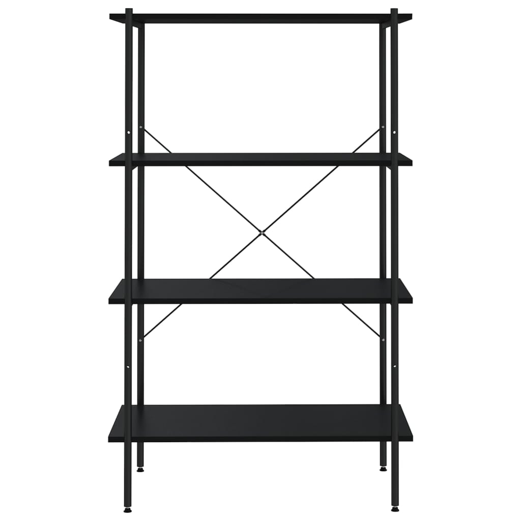 Étagère à 4 niveaux Noir 80x40x130 cm