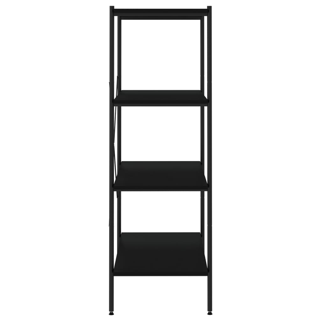 Étagère à 4 niveaux Noir 80x40x130 cm