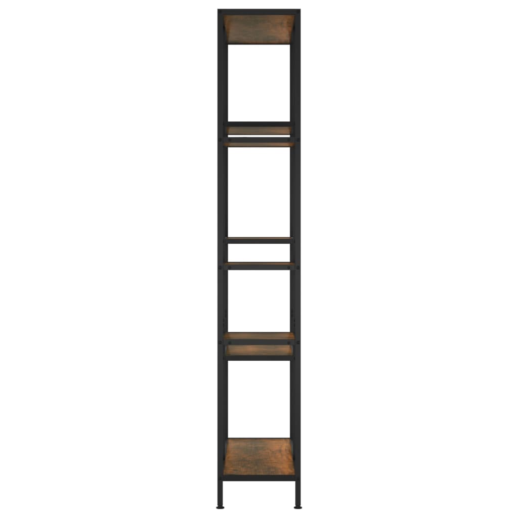 Étagère à livres 80x30x180 cm Acier et bois d'ingénierie