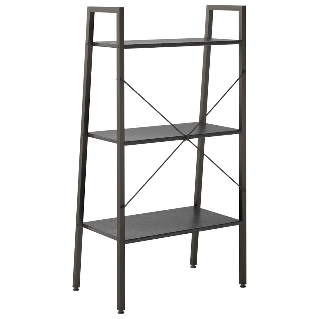 Étagère sur pied 3 niveaux Noir 56x35x108 cm