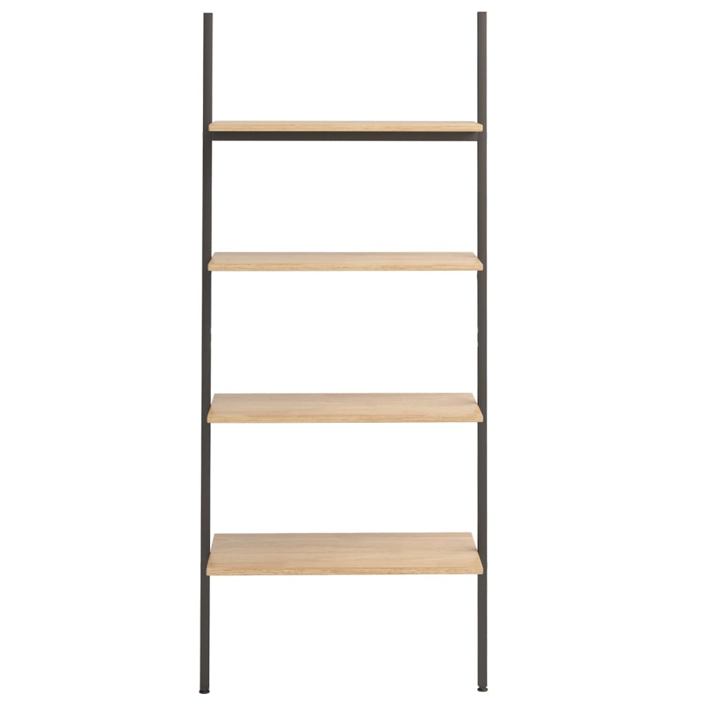 Étagère inclinée à 4 niveaux Marron clair et noir 64x34x150,5cm