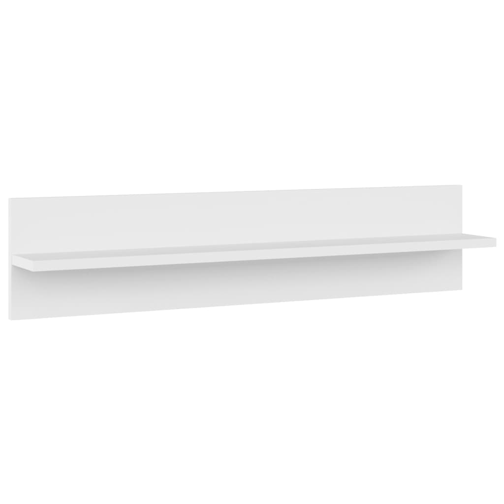 Étagères murales 2 pcs Blanc 80x11,5x18 cm bois d'ingénierie