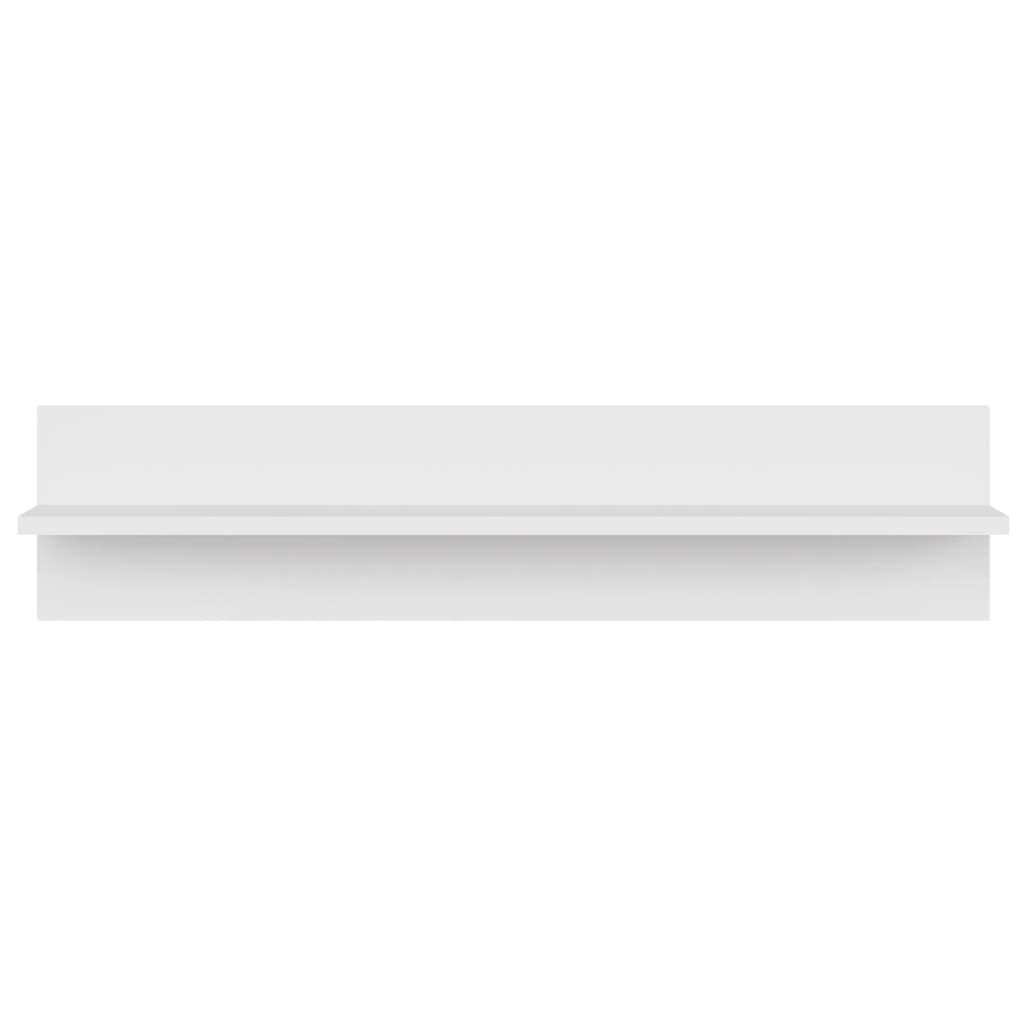 Étagères murales 2 pcs Blanc 80x11,5x18 cm bois d'ingénierie