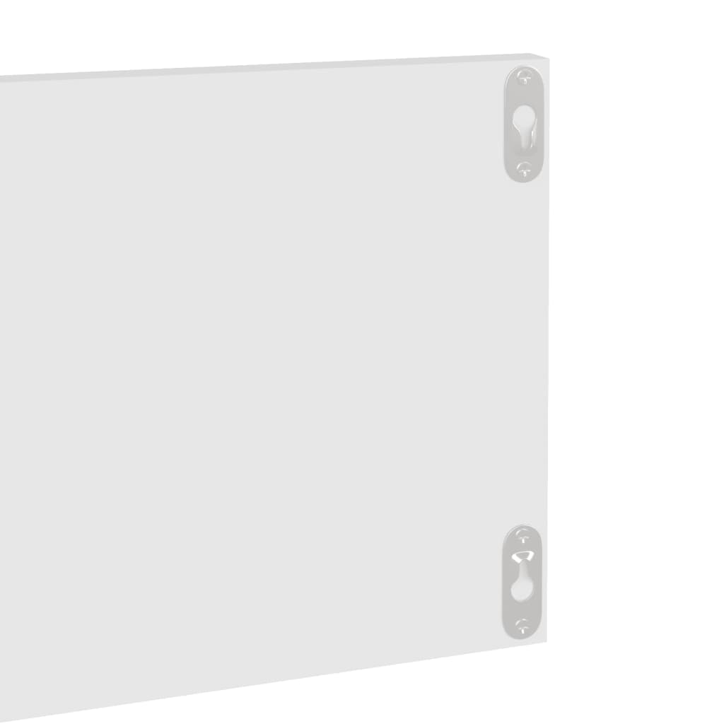 Étagères murales 2 pcs Blanc 80x11,5x18 cm bois d'ingénierie