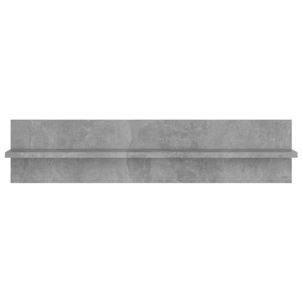 Étagères murales 2pcs Gris béton 80x11,5x18cm bois d'ingénierie
