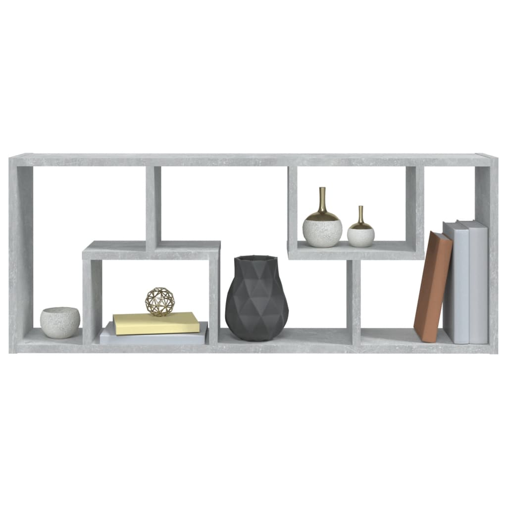 Étagère murale Gris béton 36x16x90 cm Bois d'ingénierie