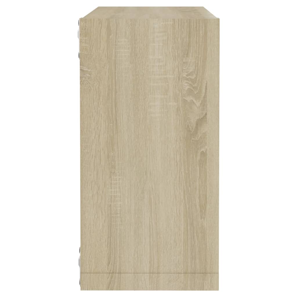 Étagères cube murales 6 pcs Chêne sonoma 30x15x30 cm