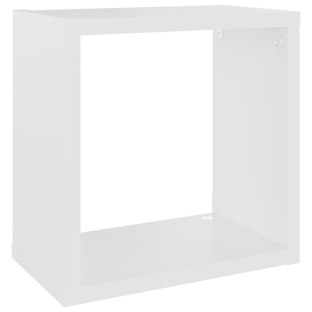 Étagères cube murales 2 pcs Blanc 26x15x26 cm