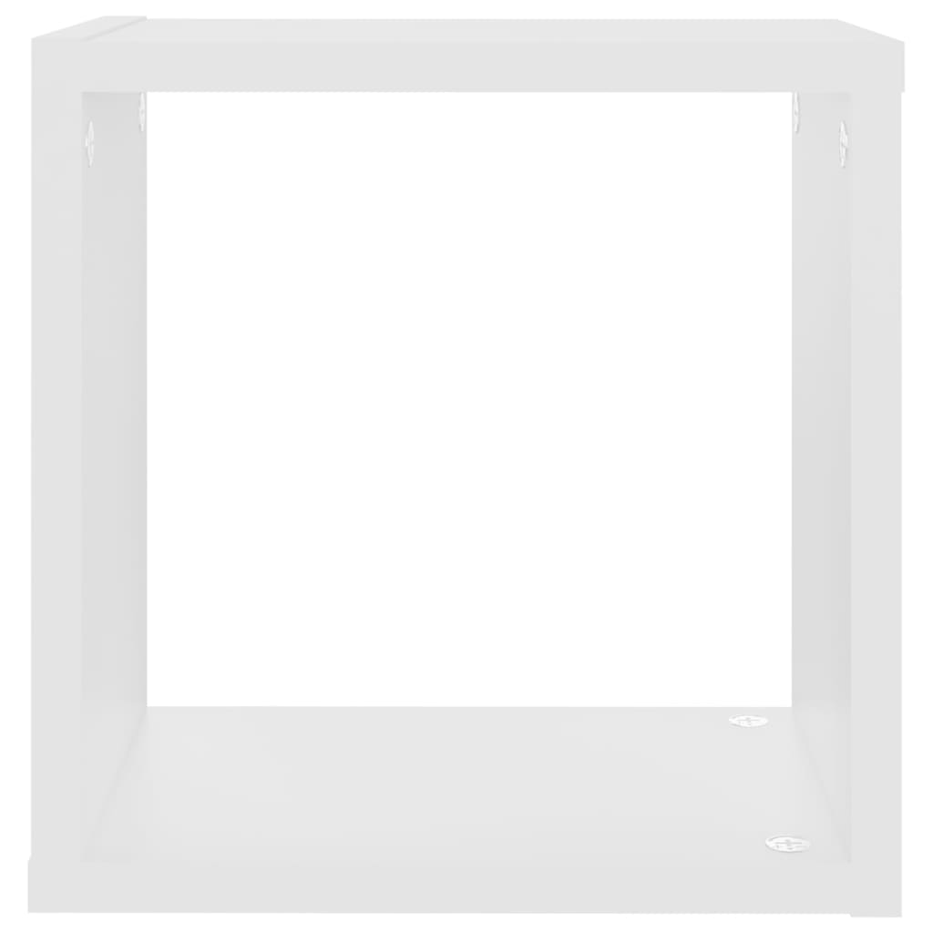 Étagères cube murales 2 pcs Blanc 26x15x26 cm