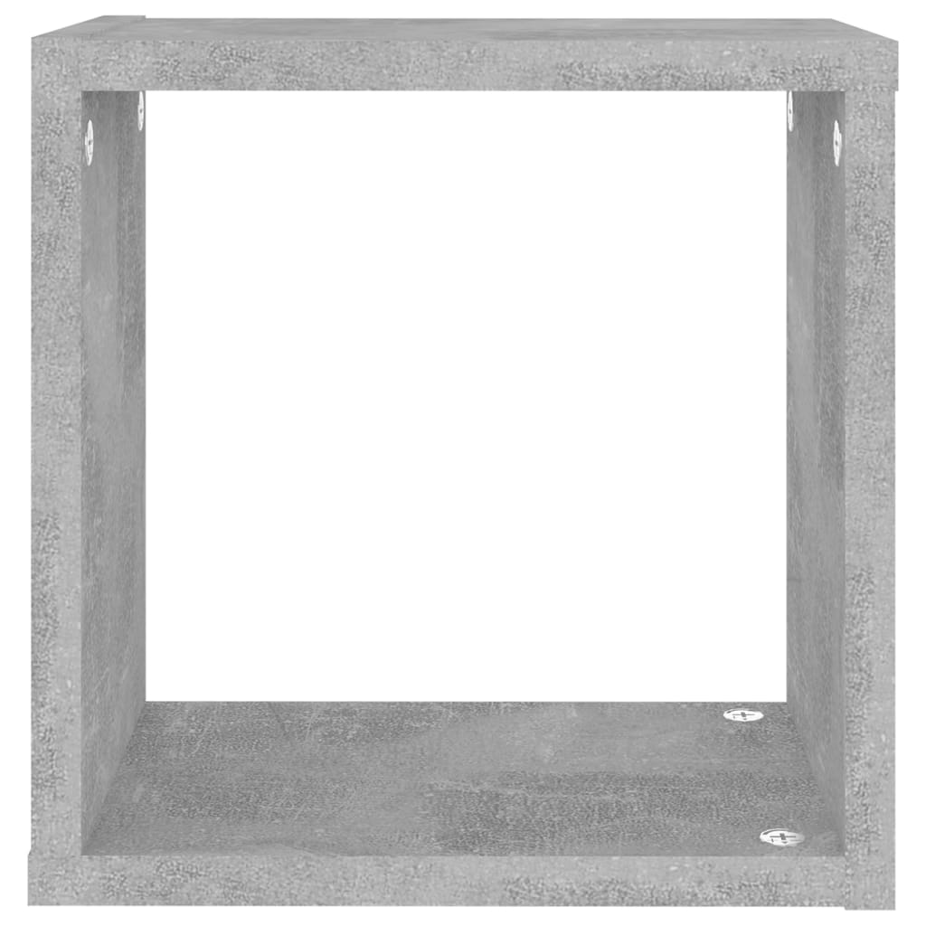 Étagères cube murales 4 pcs Gris béton 26x15x26 cm