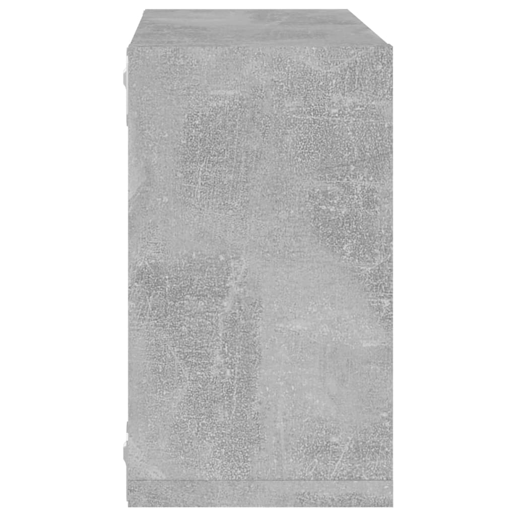 Étagères cube murales 4 pcs Gris béton 26x15x26 cm