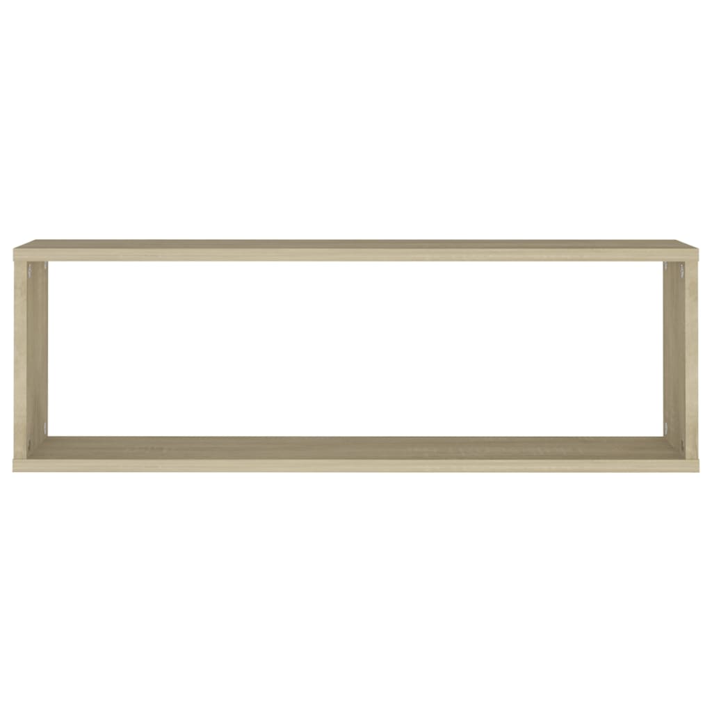 Étagères cube murales 2 pcs chêne sonoma bois d'ingénierie