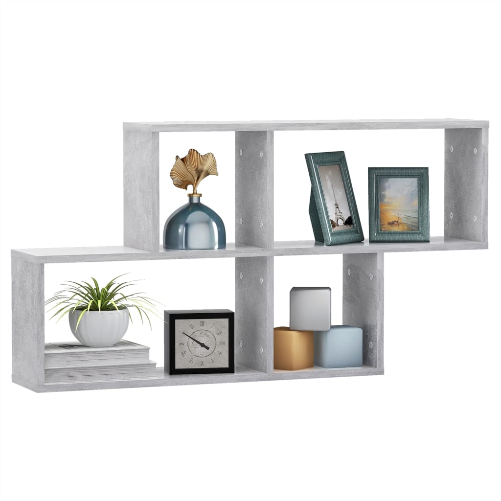 Étagère murale Gris béton 100x18x53 cm Bois d’ingénierie