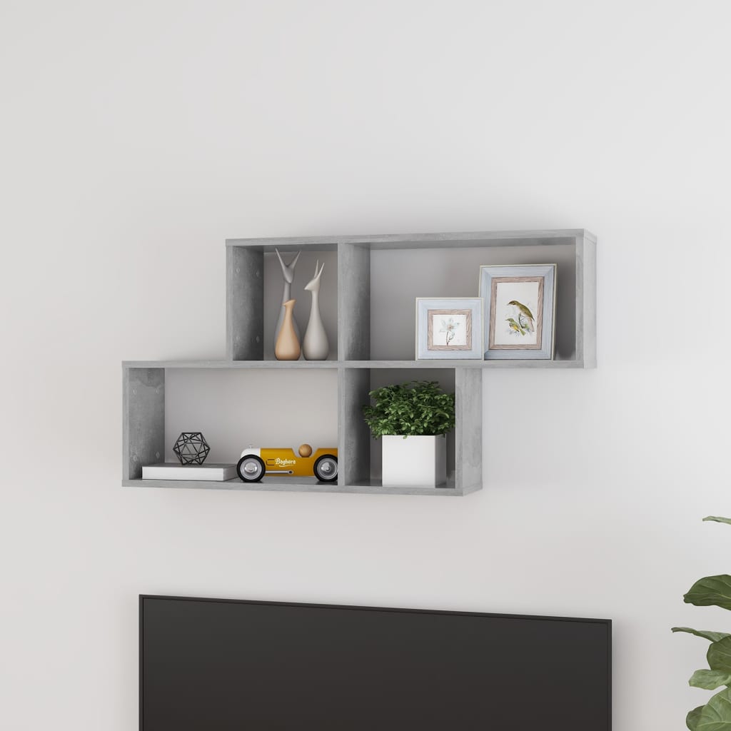 Étagère murale Gris béton 100x18x53 cm Bois d’ingénierie