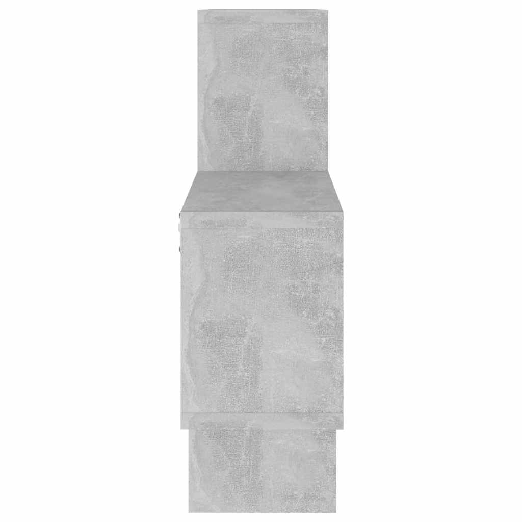 Étagère murale forme d'auto Gris béton Bois d’ingénierie
