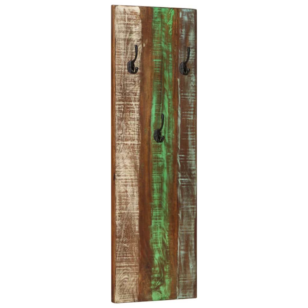 Perchero de pared 2 piezas 36x3x110cm Madera maciza recuperada