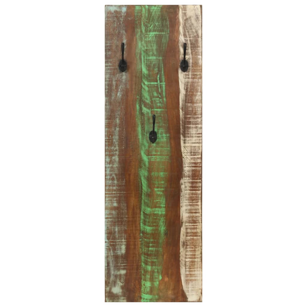 Perchero de pared 2 piezas 36x3x110cm Madera maciza recuperada