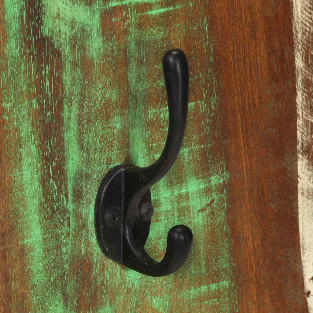Perchero de pared 2 piezas 36x3x110cm Madera maciza recuperada