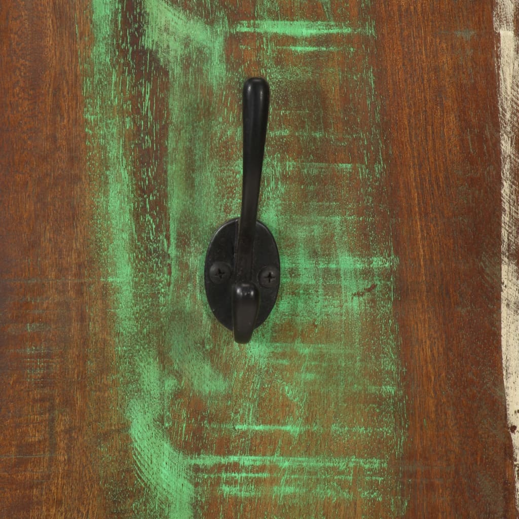 Perchero de pared 2 piezas 36x3x110cm Madera maciza recuperada