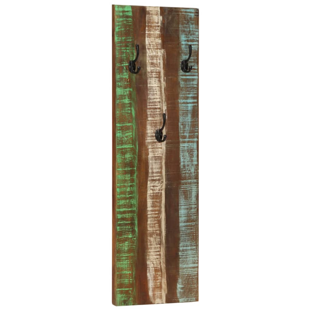 Perchero de pared 2 piezas 36x3x110cm Madera maciza recuperada