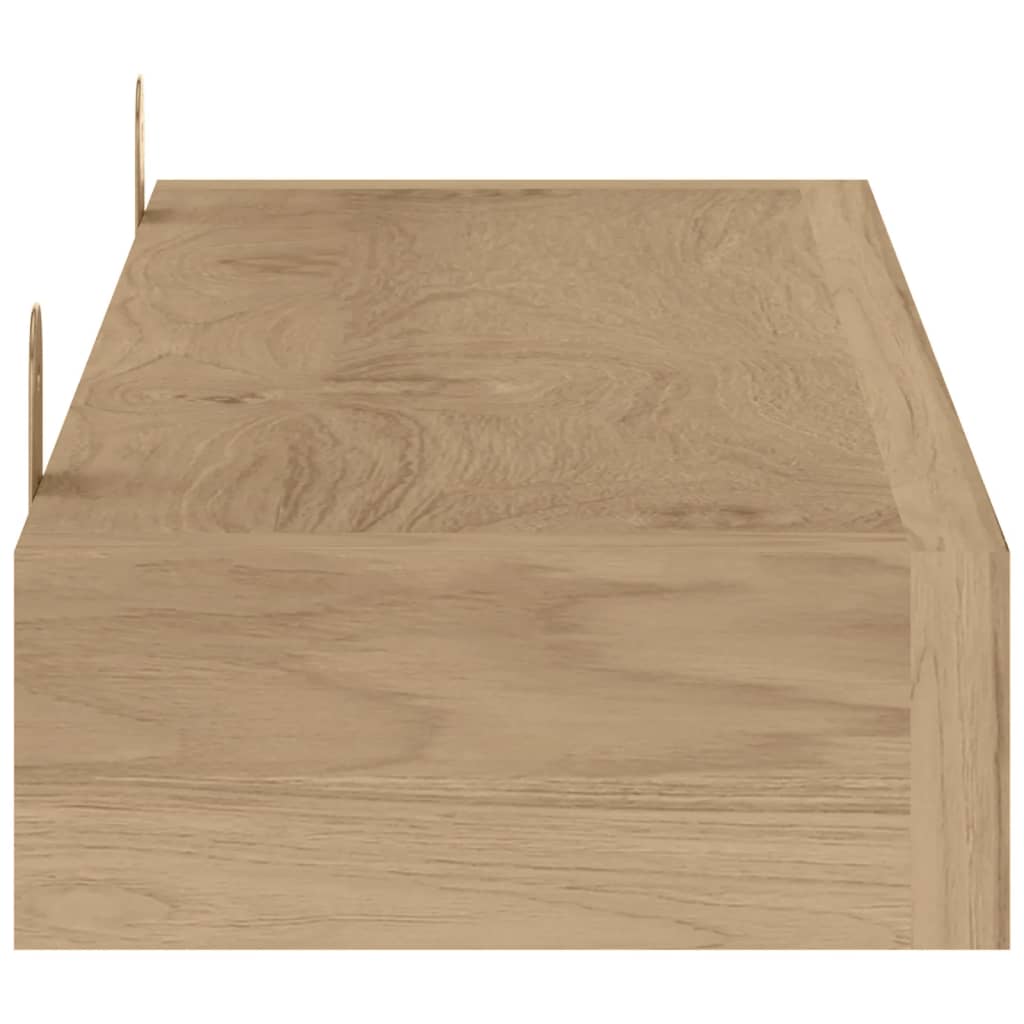 Étagères murales 2 pcs 60x15x4 cm bois de teck massif
