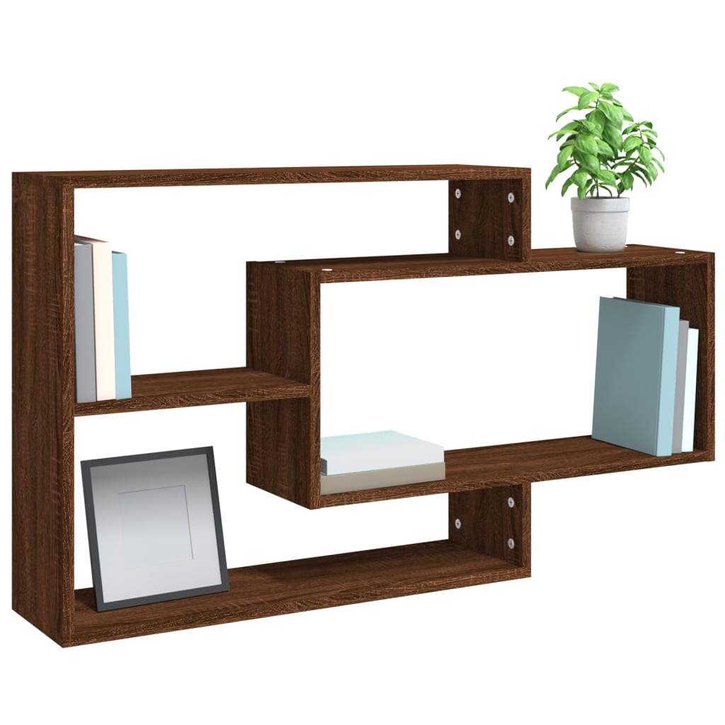 Étagère murale Chêne marron 104x20x58,5 cm Bois d'ingénierie