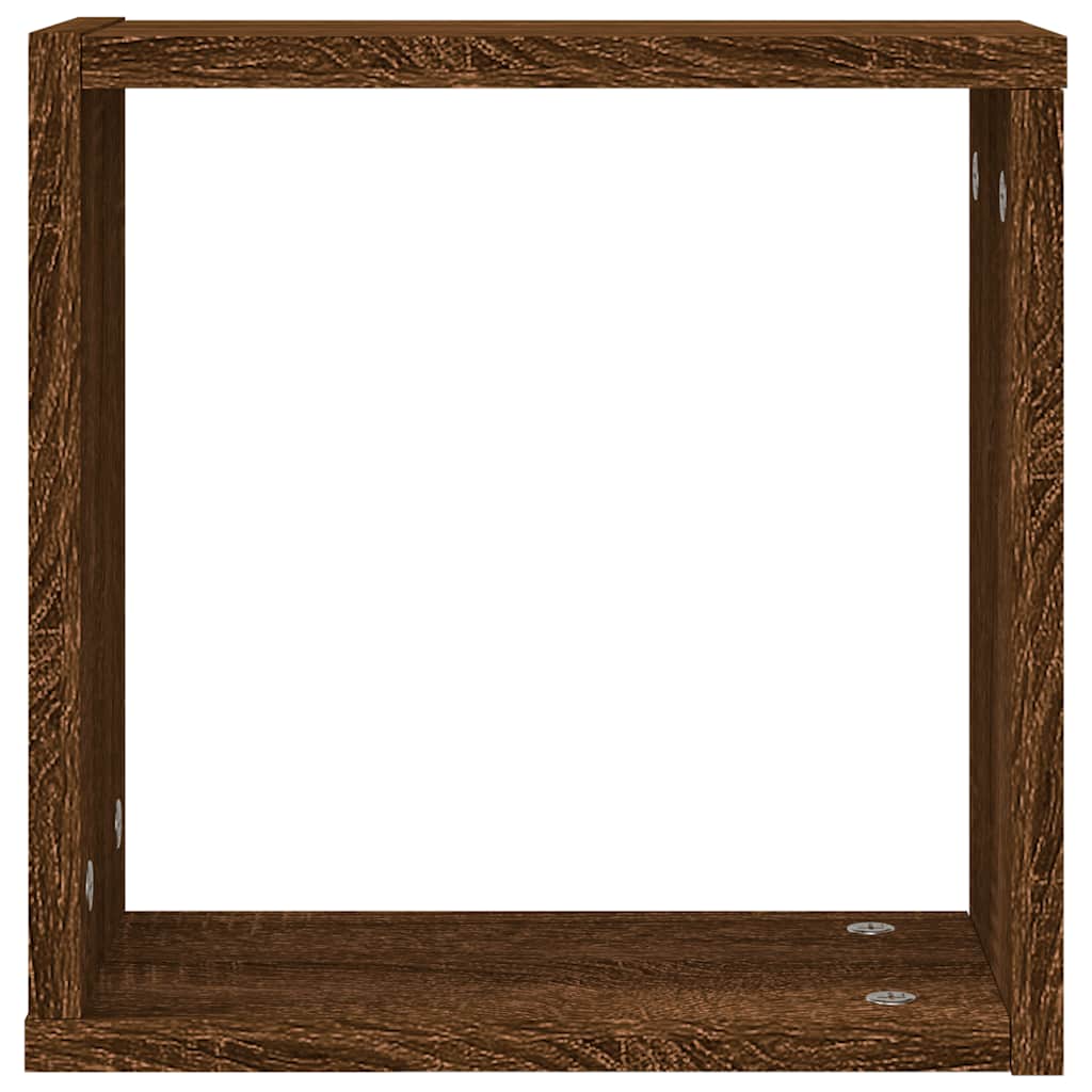 Étagères murales sous forme cube 6 pcs chêne marron 30x15x30cm