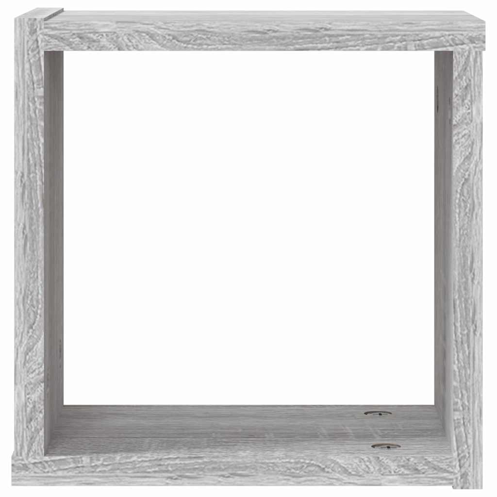 Étagères Murales 4 pcs Gris 26 x 15 x 26 cm Bois d'ingénierie