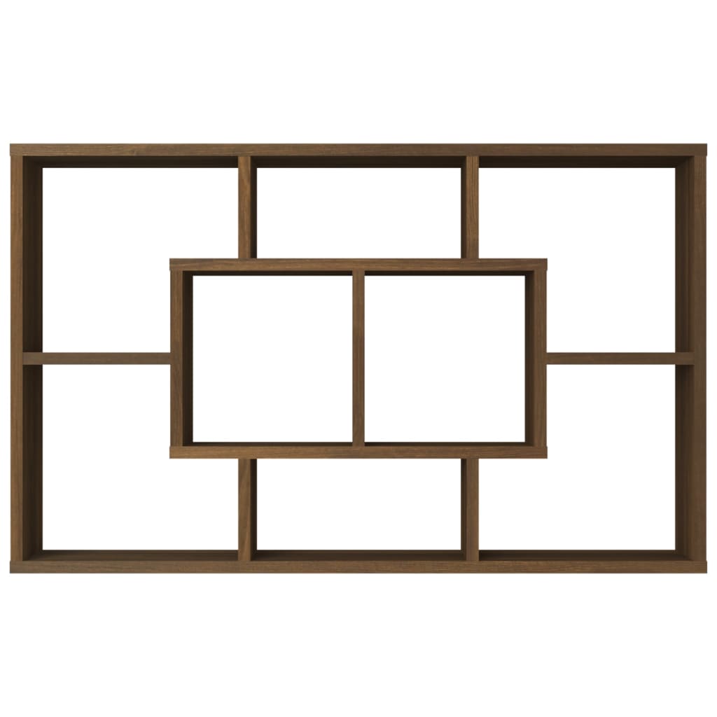 Étagère murale Chêne marron 85x16x52,5 cm Bois d'ingénierie