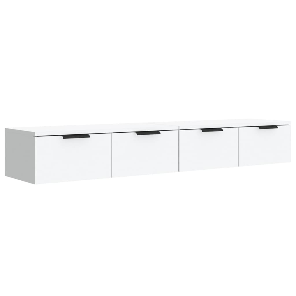 Armoires murales 2 pcs blanc 68x30x20 cm Bois d'ingénierie