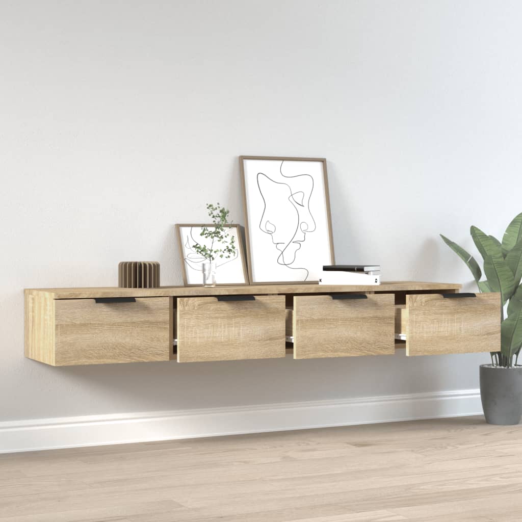 Armoires murales 2pcs Chêne sonoma 68x30x20cm Bois d'ingénierie