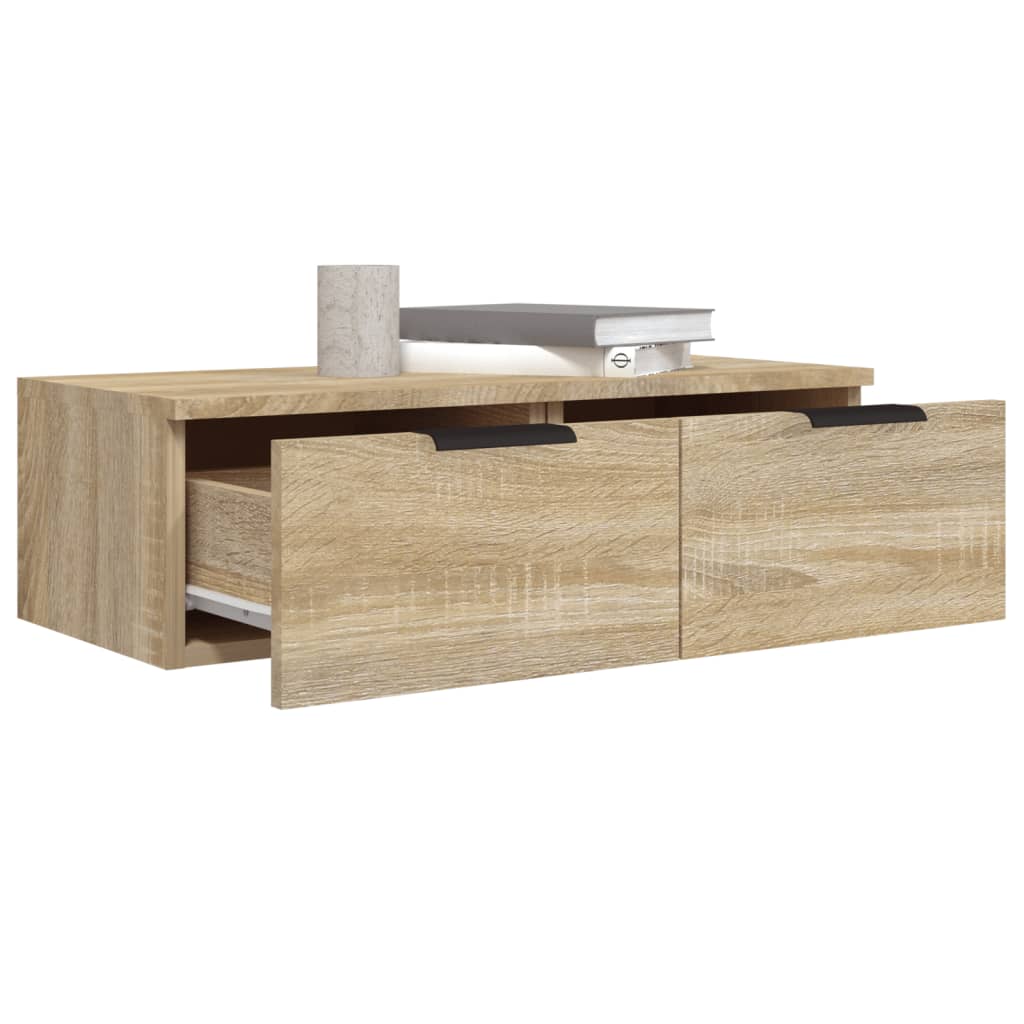 Armoires murales 2pcs Chêne sonoma 68x30x20cm Bois d'ingénierie